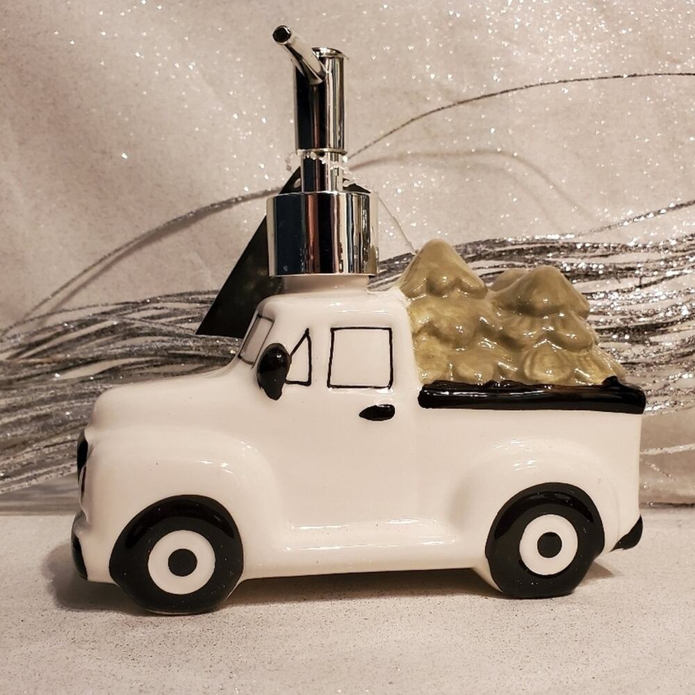 Robert Stanley Vintage Blue Pick up Truck with Christmas Tree Soap Dispenser